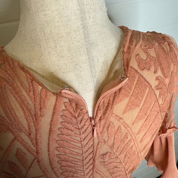 The Clothing Company Beige Lace Ruffle Mini Dress - Picture 5 of 6